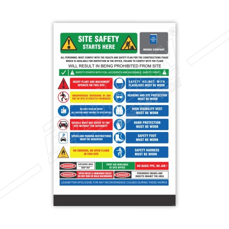 Instruction Site Safety Sign| Protector FireSafety
