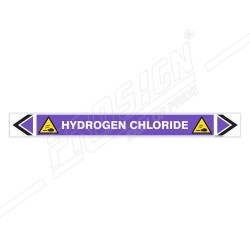 Hydrogen Chloride Pipe Marking Sticker Sign| Protector FireSafety