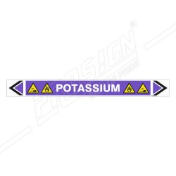 Potassium Pipe Marking Sticker Sign| Protector FireSafety