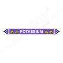 Potassium Pipe Marking Sticker Sign| Protector FireSafety