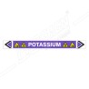 Potassium Pipe Marking Sticker Sign| Protector FireSafety