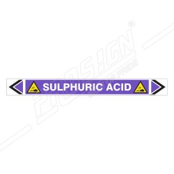 Sulphuric Acid Pipe Marking Sticker Sign| Protector FireSafety