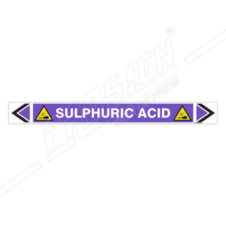Sulphuric Acid Pipe Marking Sticker Sign| Protector FireSafety