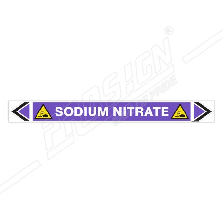 Sodium Nitrate Pipe Marking Sticker Sign| Protector FireSafety