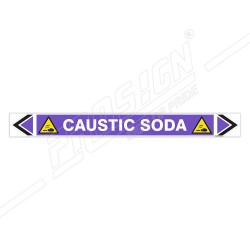 Caustic Soda Pipe Marking Sticker Sign| Protector FireSafety