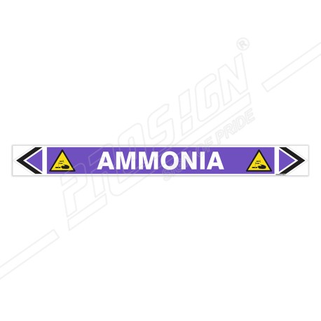 Ammonia Pipe Marking Sticker Sign| Protector FireSafety