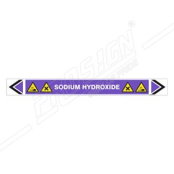 Sodium Hydroxide Pipe Marking Sticker Sign| Protector FireSafety