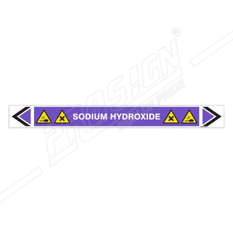 Sodium Hydroxide Pipe Marking Sticker Sign| Protector FireSafety