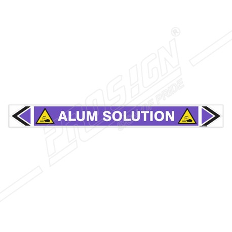 Allum Solution Pipe Marking Sticker Sign| Protector FireSafety