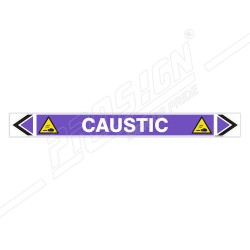 Caustic Pipe Marking Sticker Sign| Protector FireSafety