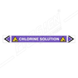Chlorine Solution Pipe Marking Sticker Sign| Protector FireSafety