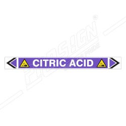 Citric Acid Pipe Marking Sticker Sign| Protector FireSafety