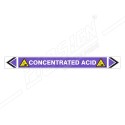 Concentrated Acid Pipe Marking Sticker Sign| Protector FireSafety