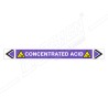 Concentrated Acid Pipe Marking Sticker Sign| Protector FireSafety
