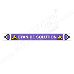 Cyanide Solution Pipe Marking Sticker Sign| Protector FireSafety