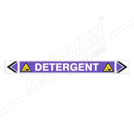 Detergent Pipe Marking Sticker Sign| Protector FireSafety
