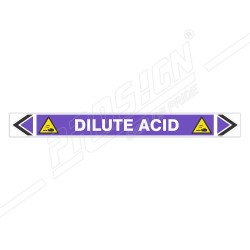 Dilute Acid Pipe Marking Sticker Sign| Protector FireSafety