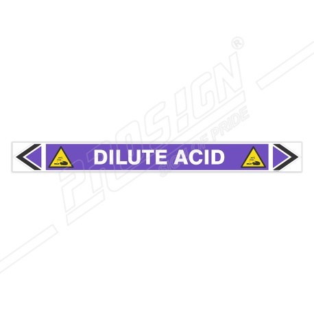 Dilute Acid Pipe Marking Sticker Sign| Protector FireSafety