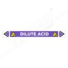 Dilute Acid Pipe Marking Sticker Sign| Protector FireSafety