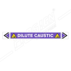 Dilute Caustic Pipe Marking Sticker Sign| Protector FireSafety