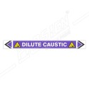 Dilute Caustic Pipe Marking Sticker Sign| Protector FireSafety