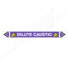 Dilute Caustic Pipe Marking Sticker Sign| Protector FireSafety