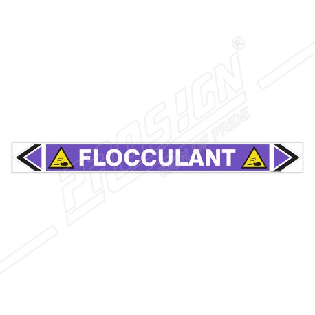 Flocculant Pipe Marking Sticker Sign| Protector FireSafety
