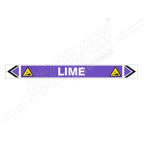Lime Pipe Marking Sticker Sign| Protector FireSafety
