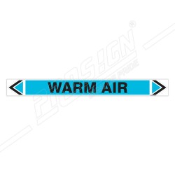 Warm Air Pipe Marking Sticker Sign| Protector FireSafety