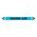 Warm Air Pipe Marking Sticker Sign| Protector FireSafety