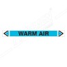 Warm Air Pipe Marking Sticker Sign| Protector FireSafety