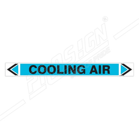 Cooling Air Pipe Marking Sticker Sign| Protector FireSafety