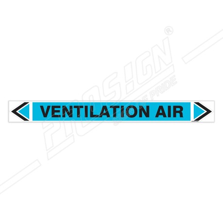 Ventilation Air Pipe Marking Sticker Sign| Protector FireSafety