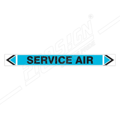 Service Air Pipe Marking Sticker Sign| Protector FireSafety