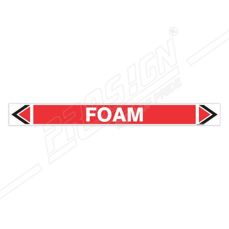 Foam Fire Pipe Marking Sticker Sign| Protector FireSafety