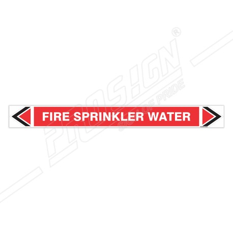 Fire Sprinkler Water Fire Pipe Marking Sticker Sign| Protector FireSafety