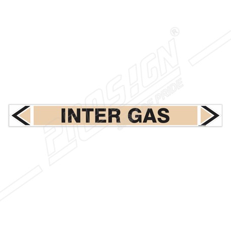Inter Gas Pipe Marking Sticker Sign| Protector FireSafety