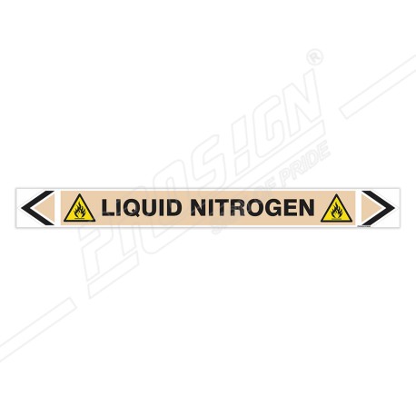 Liquid Nitrogen Gas Pipe Marking Sticker Sign| Protector FireSafety