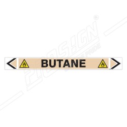 Butane Gas Pipe Marking Sticker Sign| Protector FireSafety