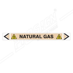 Natural Gas Pipe Marking Sticker Sign| Protector FireSafety