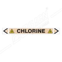 Chlorine Gas Pipe Marking Sticker Sign| Protector FireSafety