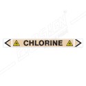 Chlorine Gas Pipe Marking Sticker Sign| Protector FireSafety