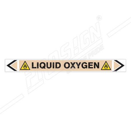 Liquid Oxygen Gas Pipe Marking Sticker Sign| Protector FireSafety