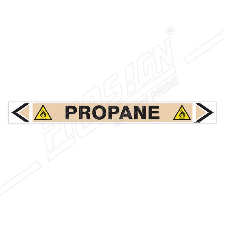 Propane Gas Pipe Marking Sticker Sign| Protector FireSafety