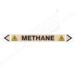 Methane Gas Pipe Marking Sticker Sign| Protector FireSafety