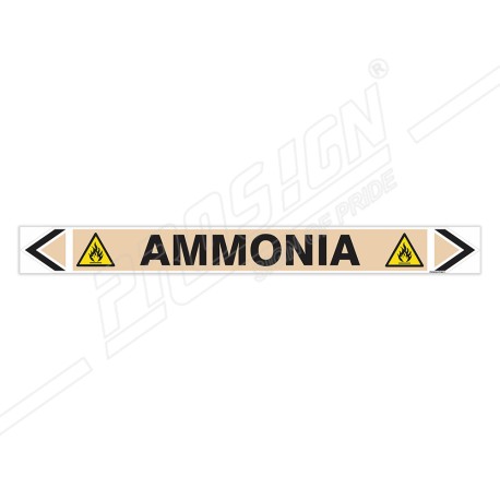 Ammonia Gas Pipe Marking Sticker Sign| Protector FireSafety