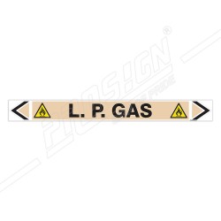 L.P. Gas Pipe Marking Sticker Sign| Protector FireSafety