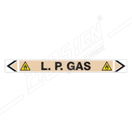 L.P. Gas Pipe Marking Sticker Sign| Protector FireSafety
