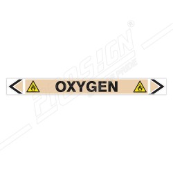 Oxygen Gas Pipe Marking Sticker Sign| Protector FireSafety