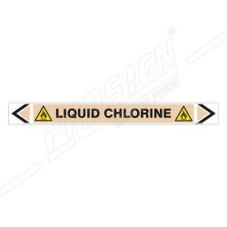Liquid Chlorine Gas Pipe Marking Sticker Sign| Protector FireSafety